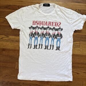 DSQUARED2 Cowboys print melange T-shirt Size L